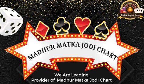 madhur matka jodi chart